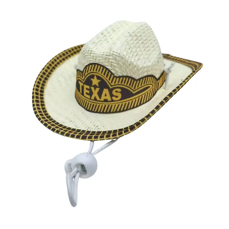 Adjustable Summer Denim Straw Hat for Pets - GreenFur