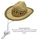 Adjustable Summer Denim Straw Hat for Pets - GreenFur