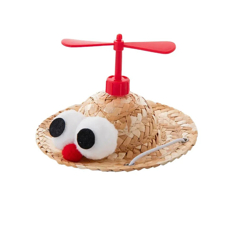 Adjustable Summer Pet Headwear Bamboo Dragonfly Hat for Dogs - GreenFur