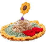 Adjustable Summer Pet Headwear Sunflower Hat for Small Dogs - GreenFur