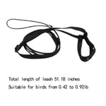 Adjustable Training Design Pet Parrot Bird Harness and Leash Set, M Size - GreenFur