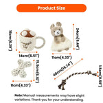 Adorable 4 Pieces Set Series Pet Dog Toy - GreenFur