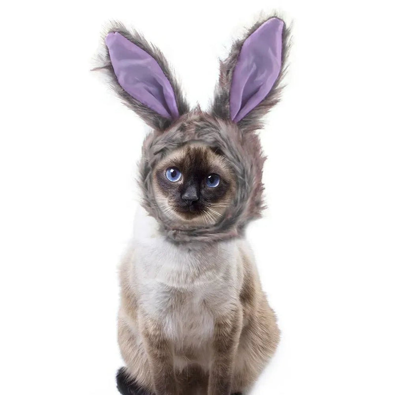 Adorable Bunny Headwear for Cats Halloween Costume - GreenFur
