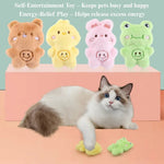 Adorable Cartoon Animal Plush Cat Toy with Catnip for Enrichment - GreenFur