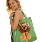 Adorable Cartoon Lion Design Pet Outdoor Bag - GreenFur
