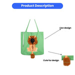 Adorable Cartoon Lion Design Pet Outdoor Bag - GreenFur
