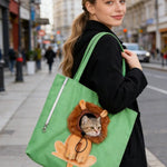 Adorable Cartoon Lion Design Pet Outdoor Bag - GreenFur
