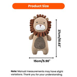 Adorable Companion Knitted Lion Squeaky Puppy Plush Toy - GreenFur