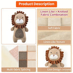 Adorable Companion Knitted Lion Squeaky Puppy Plush Toy - GreenFur