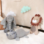 Adorable Companion Knitted Lion Squeaky Puppy Plush Toy - GreenFur