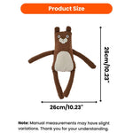 Adorable Companion Waffle Brown Squirrel Squeaky Dog Plush Toy - GreenFur
