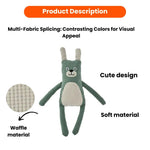 Adorable Companion Waffle Green Bunny Squeaky Dog Plush Toy - GreenFur