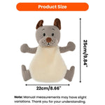 Adorable Companion Waffle Grey Dog Squeaky Plush Toy - GreenFur