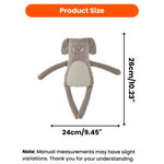 Adorable Companion Waffle Grey Elephant Squeaky Dog Plush Toy - GreenFur