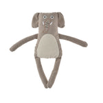 Adorable Companion Waffle Grey Elephant Squeaky Dog Plush Toy - GreenFur