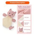 Adorable Companion Waffle Pink Pig Squeaky Dog Plush Toy - GreenFur