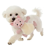 Adorable Companion Waffle Pink Pig Squeaky Dog Plush Toy - GreenFur