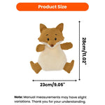 Adorable Companion Waffle Yellow Fox Squeaky Dog Plush Toy - GreenFur