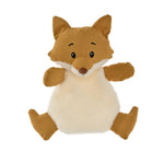 Adorable Companion Waffle Yellow Fox Squeaky Dog Plush Toy - GreenFur