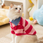Adorable Dog Fleece Striped Shirt for Pets - GreenFur