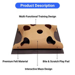 Agility Felt Tunnel Maze Cat Training Interactive Play Mat - GreenFur