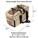 All - Season Portable Plaid Pet Car Seat Bed with Handle - GreenFur