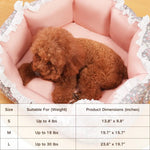 All Seasons Floral Pet Bed with Lace Trim and Elevated Cushion - GreenFur