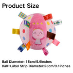 Angel Pattern Soft Stuffed Plush Dog Ball Toy with Straps - GreenFur