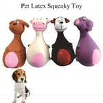 Animal Shaped Latex Squeaky Chew Dog Toy - GreenFur