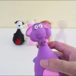 Animal Shaped Latex Squeaky Chew Dog Toy - GreenFur