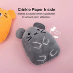 Animal Shaped Toys Bear Duck Plush Crinkle Paper Inside Dog Toy - GreenFur