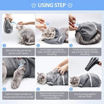 Anti - bite Multi - functional Adjustable Pet Cat Bath Bag - GreenFur
