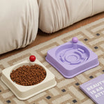 Anti - Choking Design Non - Slip Base PP Pet Slow Feeder Bowl - GreenFur