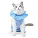 Anti - Lick Breathable Surgical Abdominal Wounds Cat Recovery Suit - GreenFur