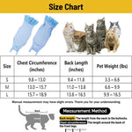 Anti - Lick Breathable Surgical Abdominal Wounds Cat Recovery Suit - GreenFur