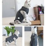 Anti - Lick Pet Surgical Recovery Suit for Cats - GreenFur