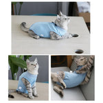 Anti - Lick Pet Surgical Recovery Suit for Cats - GreenFur