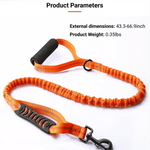 Anti - Pull Elastic Dog Leash with Reflective Design - GreenFur