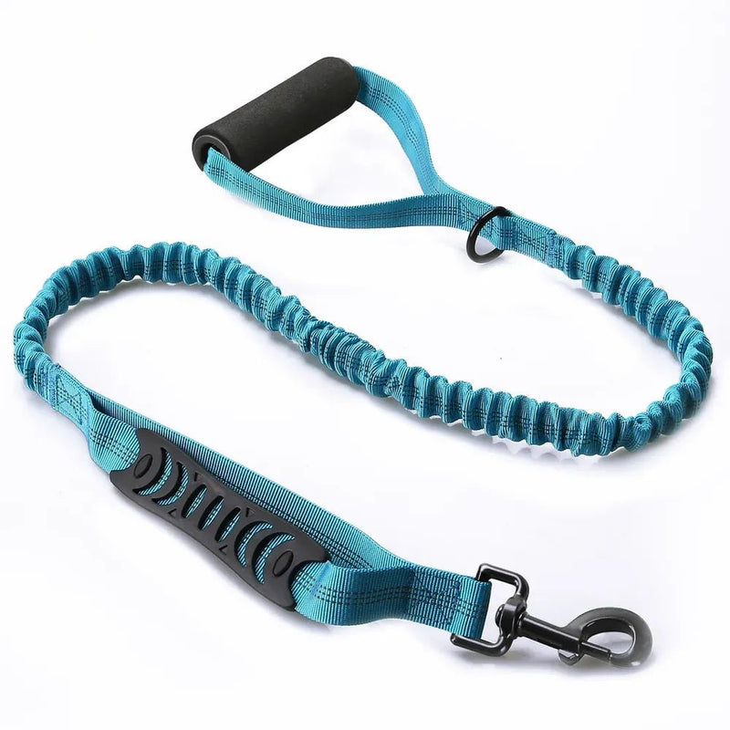Anti - Pull Elastic Dog Leash with Reflective Design - GreenFur