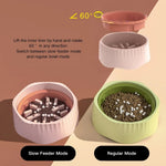 Anti - Slip Detachable Switchable Mode Pet Feed Dog Slow Food Bowl - GreenFur