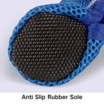 Anti - slip Wear Resistant Sole Breathable Mesh Dog Shoes with Reflective Straps - GreenFur