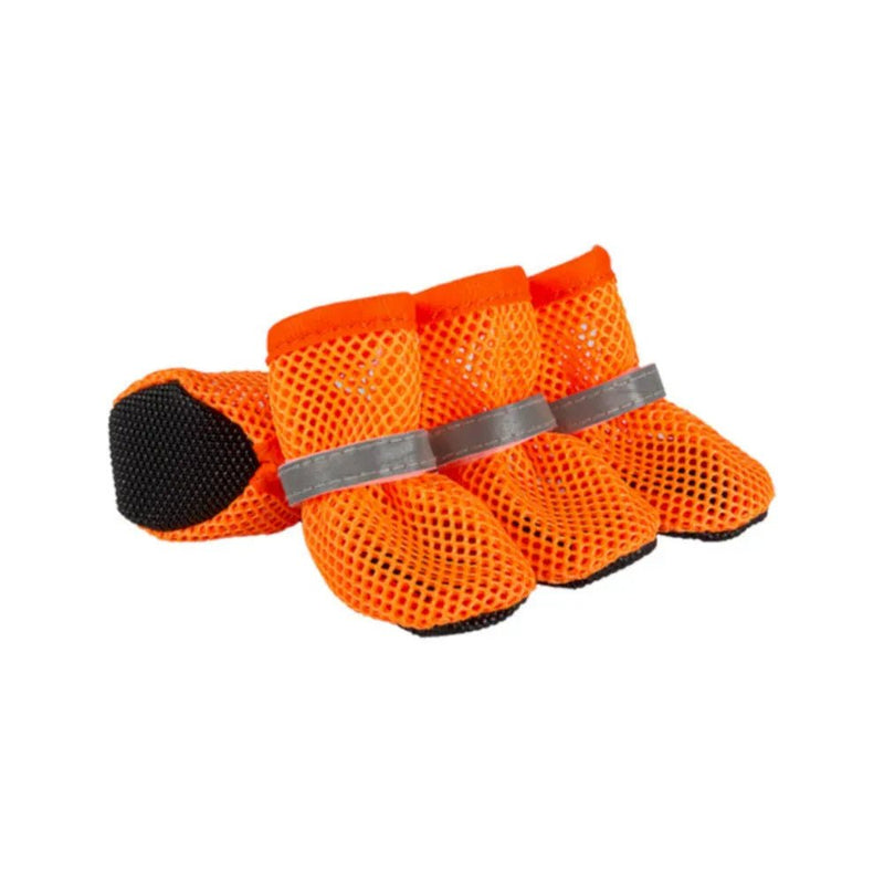 Anti - slip Wear Resistant Sole Breathable Mesh Dog Shoes with Reflective Straps - GreenFur