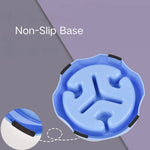 Anti - Spill Non - Slip Modern Design PP Pet Slow Feeder Bowl - GreenFur