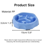 Anti - Spill Non - Slip Modern Design PP Pet Slow Feeder Bowl - GreenFur