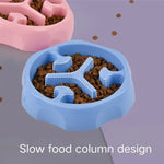 Anti - Spill Non - Slip Modern Design PP Pet Slow Feeder Bowl - GreenFur