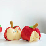 Apple Shaped Squeaky Plush Pet Toy with Hidden Treat Compartment - GreenFur