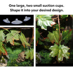 Artificial Hanging Leaves for Reptile Terrarium Decoration with Suction Cups, Green Maple Leaf - GreenFur