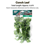 Artificial Hanging Plant Decoration for Reptile Terrarium Habitat Use, Conch Leaf - GreenFur