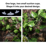 Artificial Hanging Plant Decoration for Reptile Terrarium Habitat Use, Conch Leaf - GreenFur