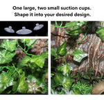 Artificial Hanging Vine Decor for Reptile Terrarium Lizard Snake Tank, Small Mountain Leaf - GreenFur